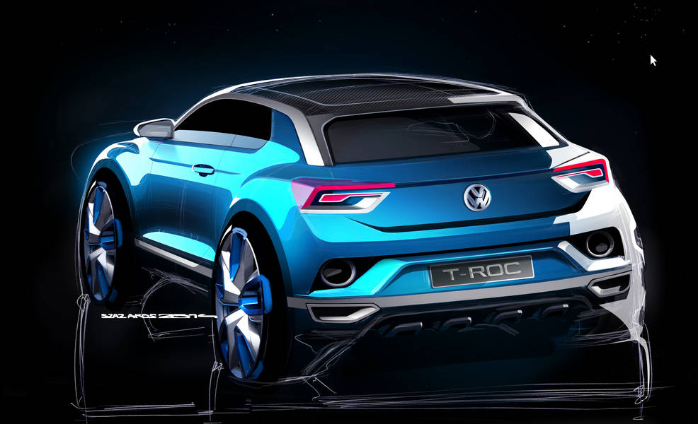 Volkswagen revealed T-ROC SUV concept, to debut at Geneva Show